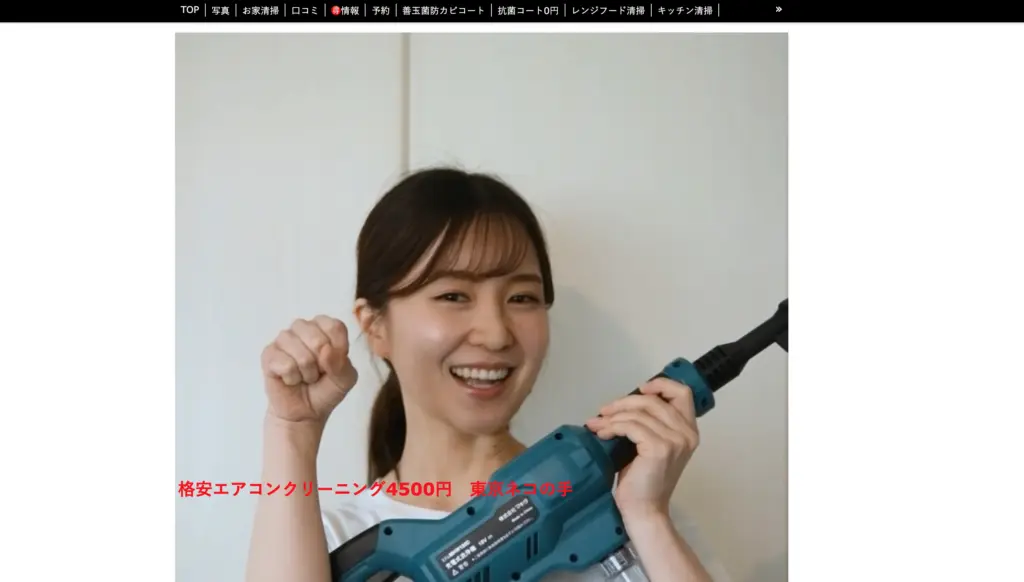 ネコの手のエアコンクリーニング